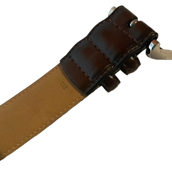 Tommy Hilfiger Brown Leather Belt Size 40 - Picture 4 of 8